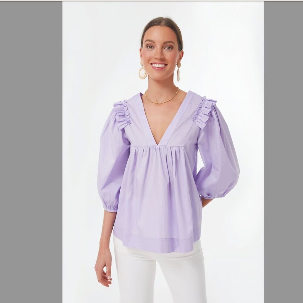 NWT Harshman Lilac Cheryl Blouse Size Small
